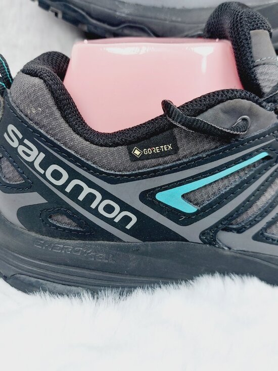 Salomon X Crest Men\'s Black Atlantis Ultra Prime GORE-TEX Prime Hiking Shoes 9.5 main image 6